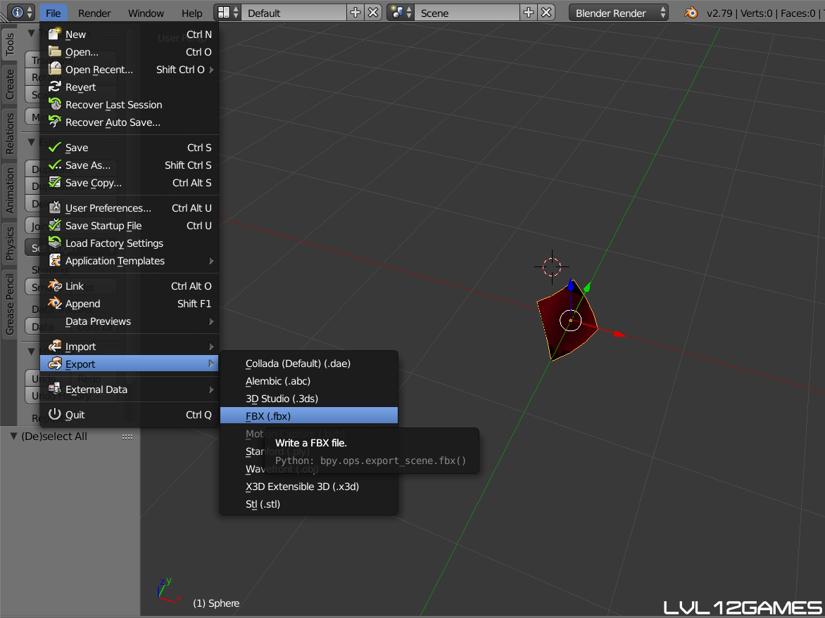 Unity export